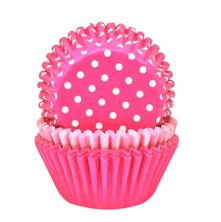 Picture of PERFECTLY PINK CUPCAKE CASES IN RIP-TOP CDU 3.2 X 4.8CM X 75